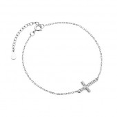 Bratara cruce de argint cu pietre DiAmanti Z1664B1-DIA